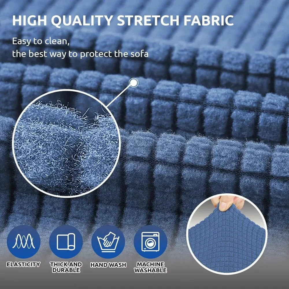 Stretch Loveseat Sofa Cover, for 2 Cushion Couch (Medium 55-78